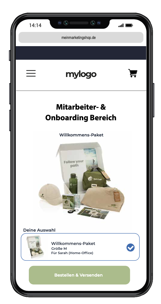 Shop Mockup auf dem Smartphone